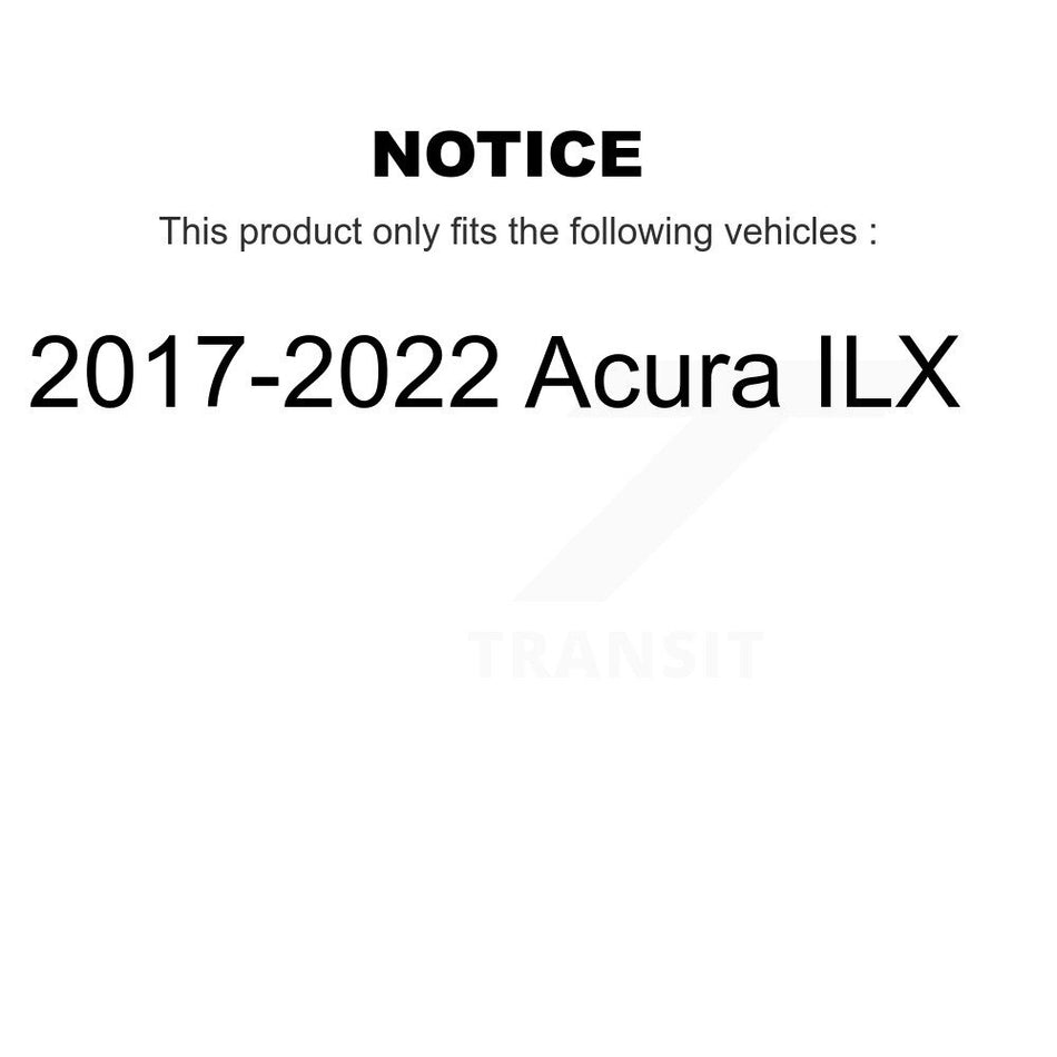 Front Rear Coated Disc Brake Rotors And Ceramic Pads Kit For 2017-2022 Acura ILX KGT-101773