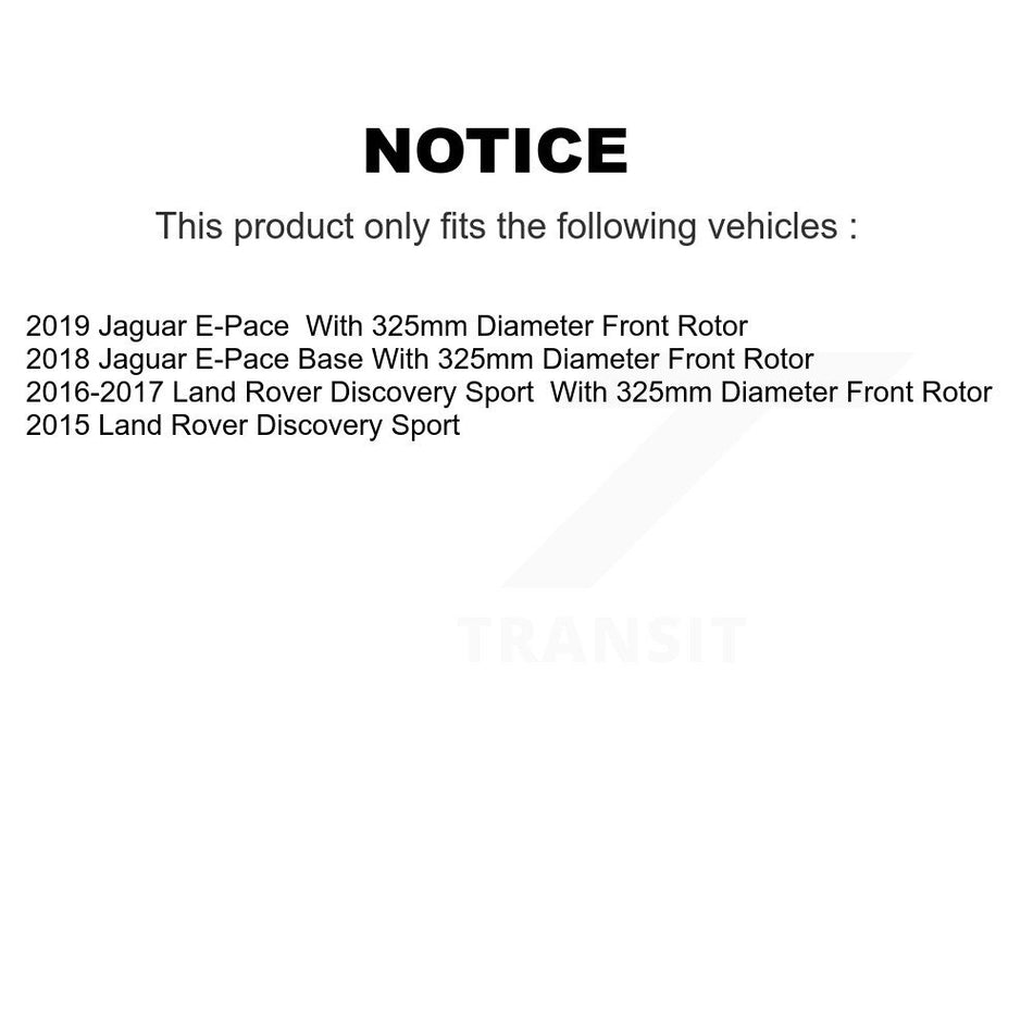 Front Rear Coat Brake Rotors Ceramic Pad Kit For Land Rover Discovery Sport Jaguar E-Pace KGT-102187