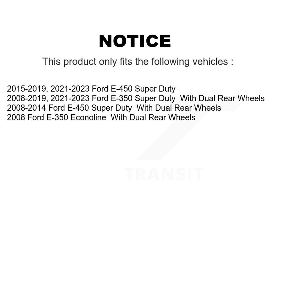 Front Coat Disc Brake Rotor Hub Ceramic Pad Kit For Ford E-350 Super Duty E-450 Econoline KGT-102374