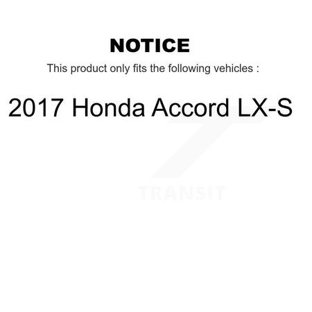 Front Rear Coated Disc Brake Rotors And Ceramic Pads Kit For 2017 Honda Accord LX-S KGT-102411