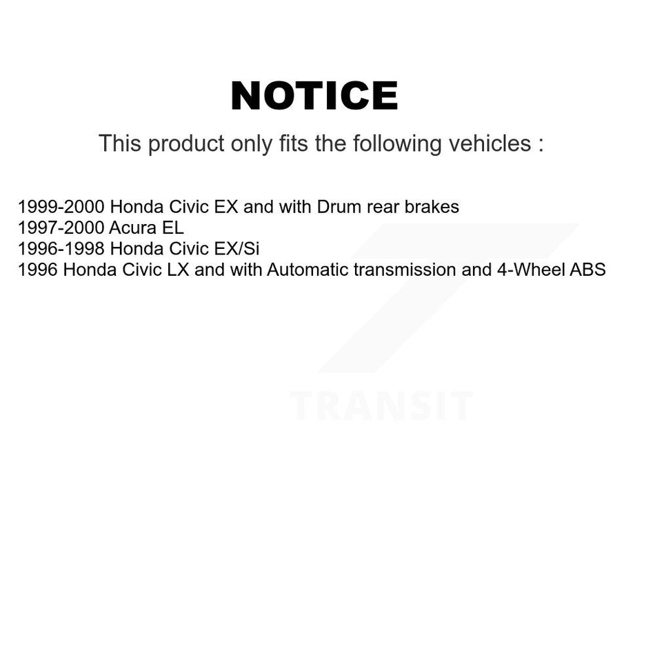 Front Rear Coated Disc Brake Rotors Ceramic Pads And Drum Kit For Honda Civic Acura EL KGT-102529