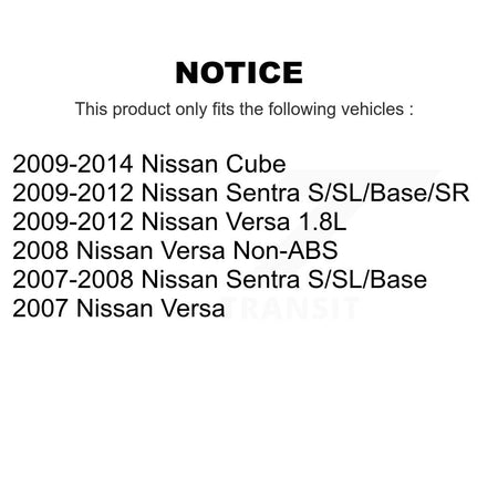 Front Rear Coated Disc Brake Rotors Ceramic Pad And Drum Kit For Nissan Versa Sentra Cube KGT-102560