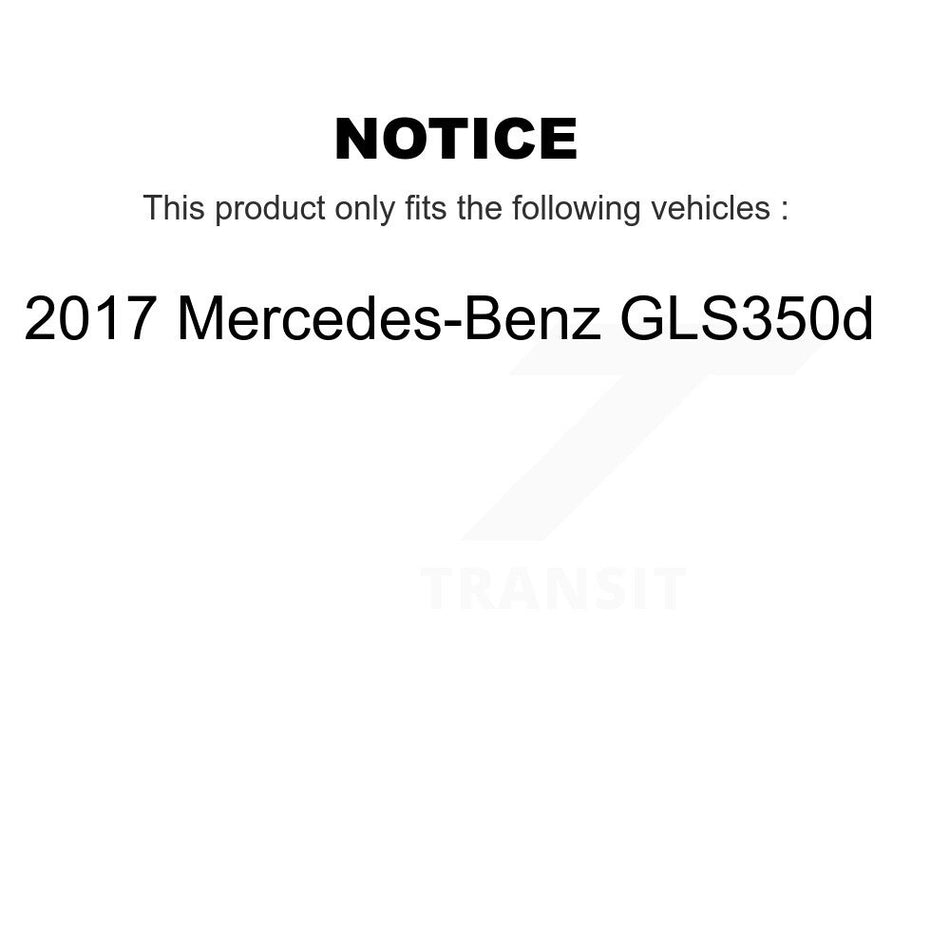 Front Rear Coated Disc Brake Rotors And Ceramic Pads Kit For 2017 Mercedes-Benz GLS350d KGT-102650