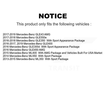 Rear Coated Brake Rotor & Ceramic Pad Kit For Mercedes-Benz ML350 GLE400 GLE350 GLE43 AMG KGT-102687
