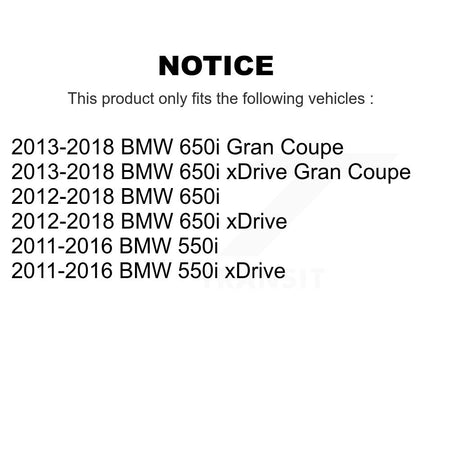 Front Rear Coated Brake Rotor & Ceramic Pad Kit (6Pc) For BMW 550i xDrive 650i Gran Coupe KGT-102709