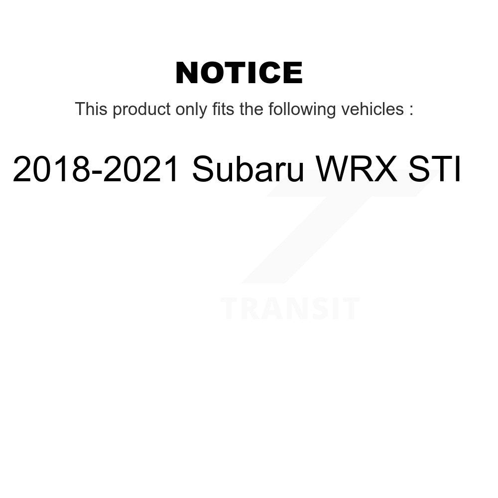 Rear Coated Disc Brake Rotors And Ceramic Pads Kit For 2018-2021 Subaru WRX STI KGT-103069