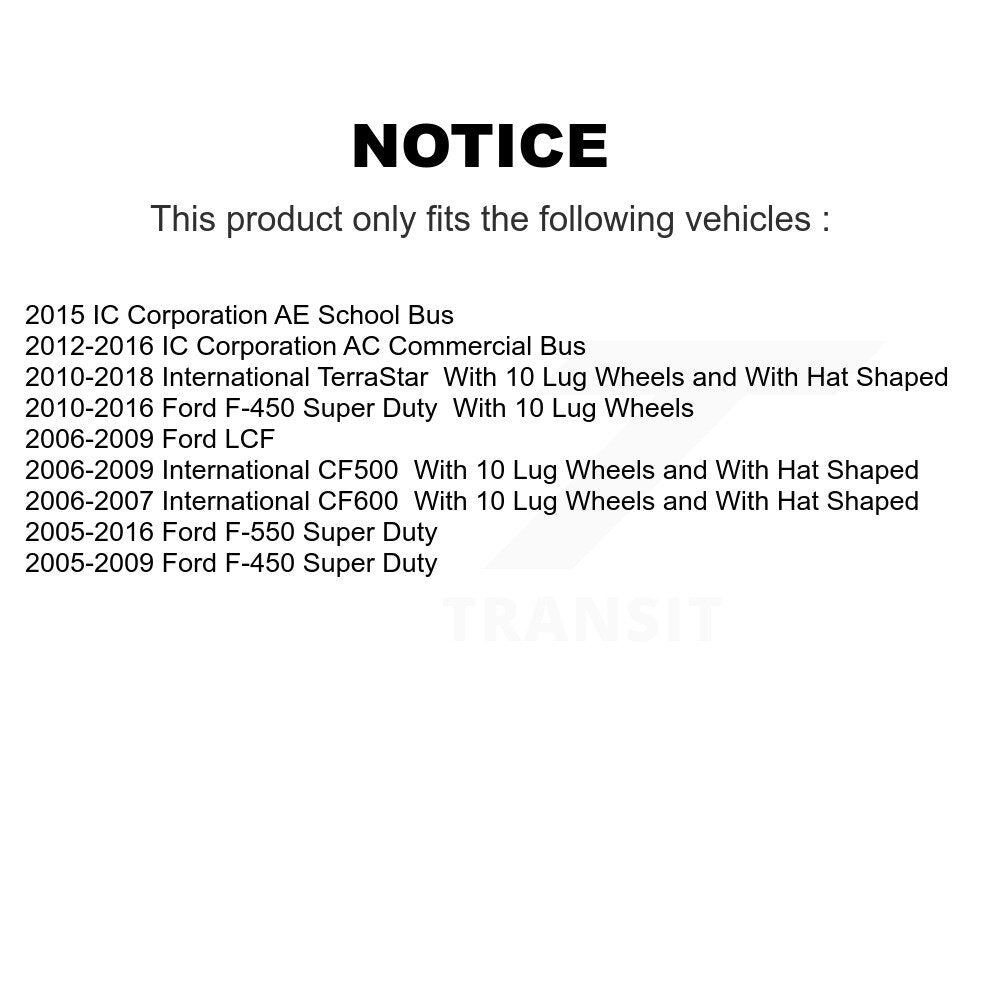 Rear Coat Brake Rotor Ceramic Pad Kit For Ford F-450 Super Duty F-550 International IC AE KGT-103194