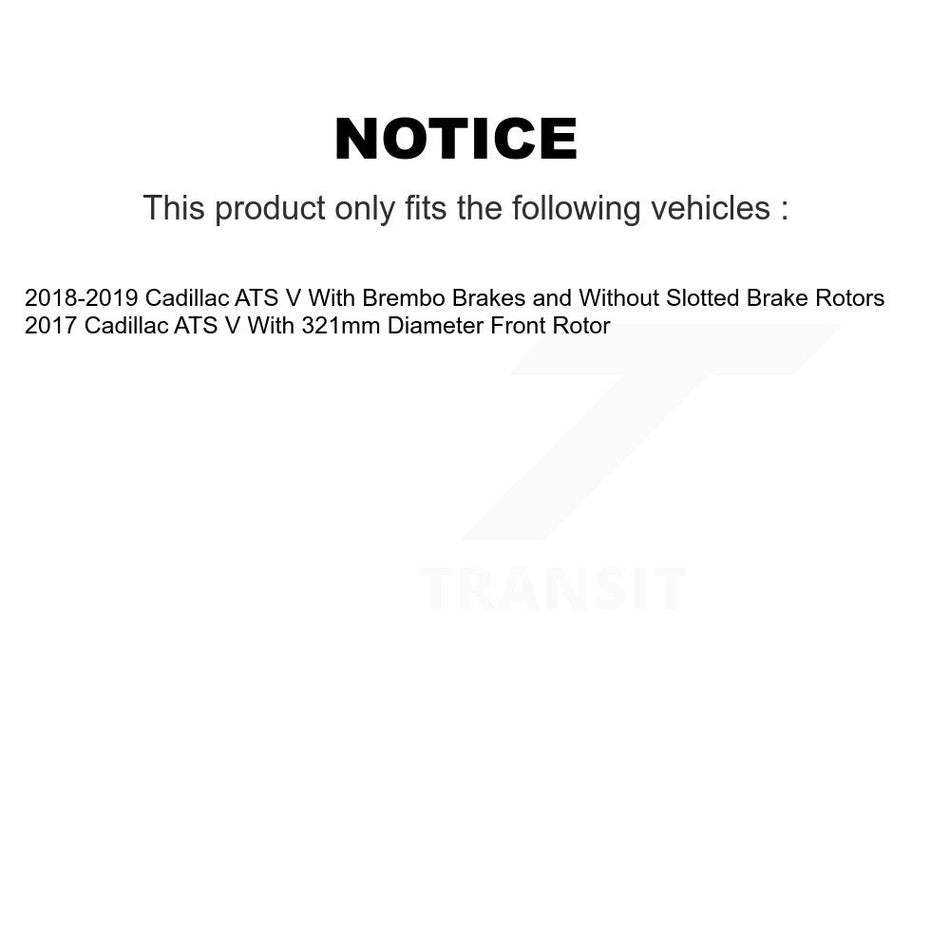 Front Rear Coated Disc Brake Rotors And Ceramic Pads Kit For Cadillac ATS V KGT-103212