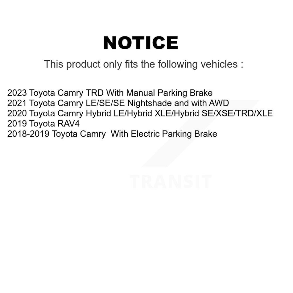 Rear Disc Coated Rotors Ceramic Pads And Parking Brake Shoes Kit For Toyota Camry RAV4 KGT-103653