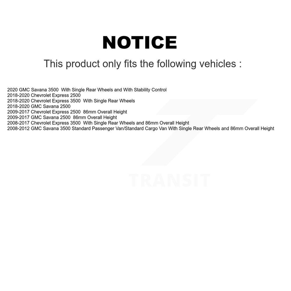 Rear Disc Coated Rotors Ceramic Pads Parking Shoes Kit For Chevrolet GMC Savana 2500 3500 KGT-103768