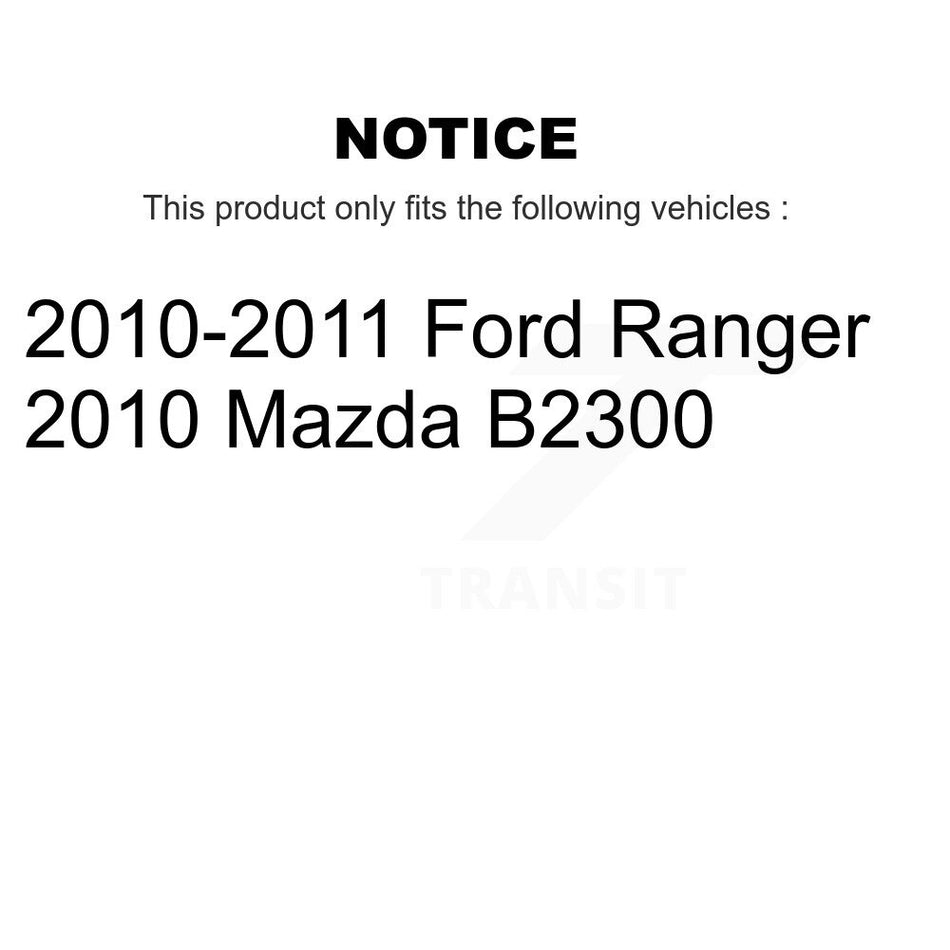 Rear Disc Coated Rotors Ceramic Pads Parking Brake Shoes Kit For Ford Ranger Mazda B2300 KGT-103780