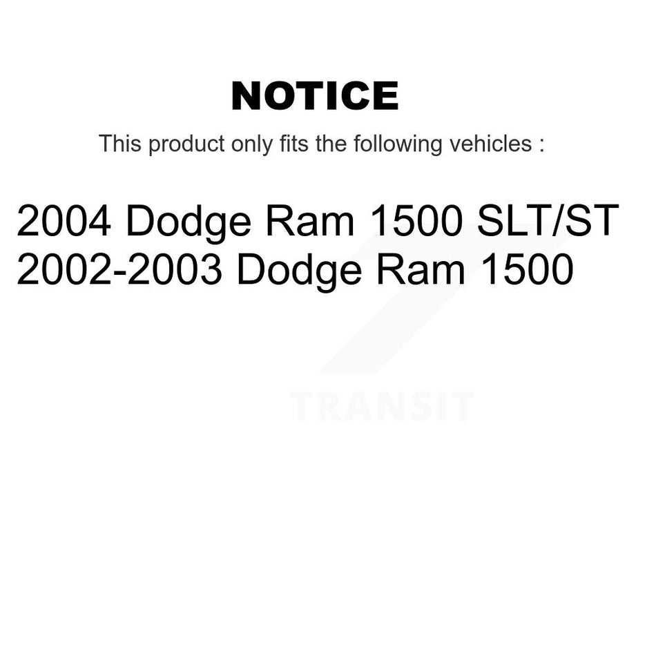 Rear Disc Coated Rotors Ceramic Pads And Parking Brake Shoes Kit For Dodge Ram 1500 KGT-103871