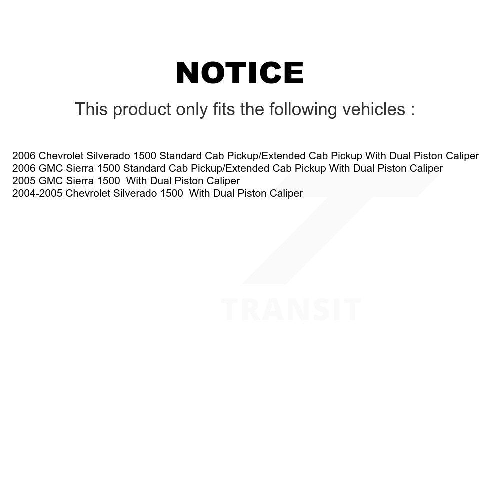 Rear Disc Coated Rotors Ceramic Pads Parking Shoes & Hardware Kit For Chevrolet Silverado KGT-104138