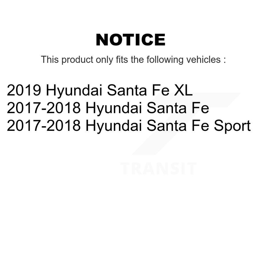 Rear Disc Coated Rotors Ceramic Pads Parking Shoes & Hardware Kit For Hyundai Santa Fe XL KGT-104306