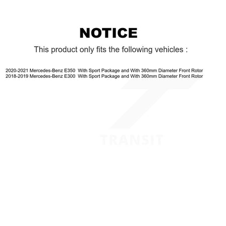 Front Rear Coated Disc Brake Rotors And Ceramic Pads Kit For Mercedes-Benz E300 E350 KGT-104429