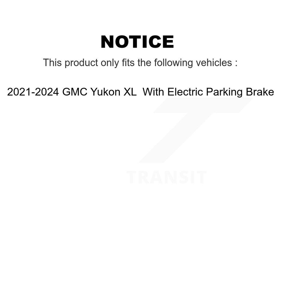 Rear Disc Coated Rotors Ceramic Pads And Parking Brake Shoes Kit For GMC Yukon XL KGT-104533