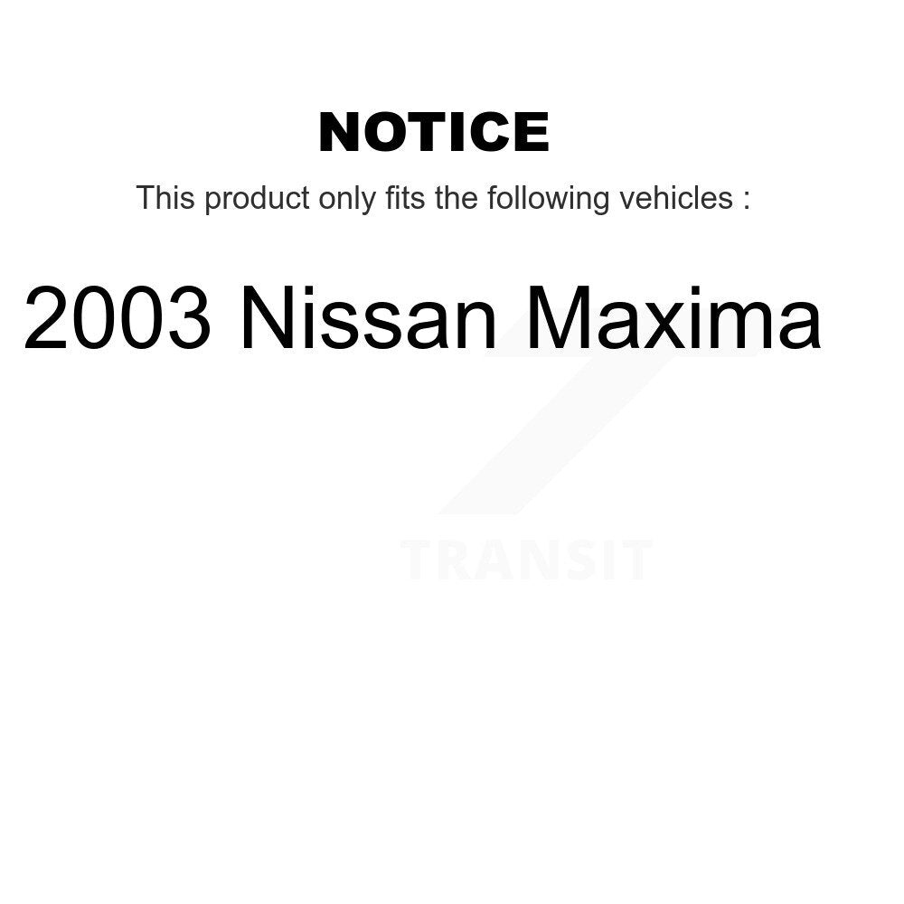 Rear Disc Coated Rotors Ceramic Pads And Parking Brake Shoes Kit For 2003 Nissan Maxima KGT-104535
