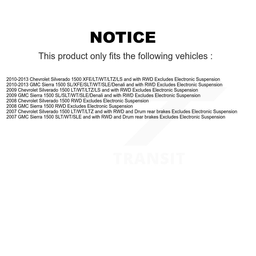 Front Disc Rotor Brake Pad Bearing Arm Suspension Kit (15Pc) For GMC Sierra 1500 Chevrolet KM-100065