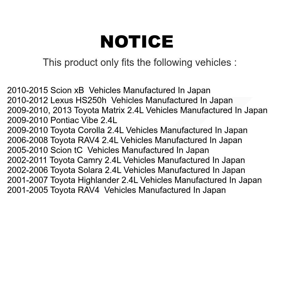 Ignition Coil (4 Pack) For Toyota Camry Corolla Matrix RAV4 Pontiac Vibe Highlander Scion KMP-100371