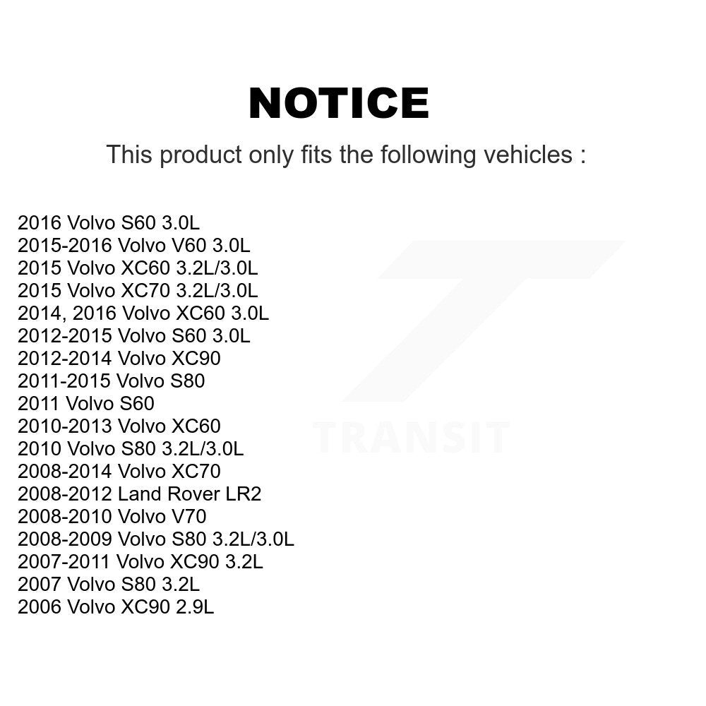 Ignition Coil (4 Pack) For Volvo XC60 XC90 XC70 S60 Land Rover LR2 S80 V60 V70 KMP-100380