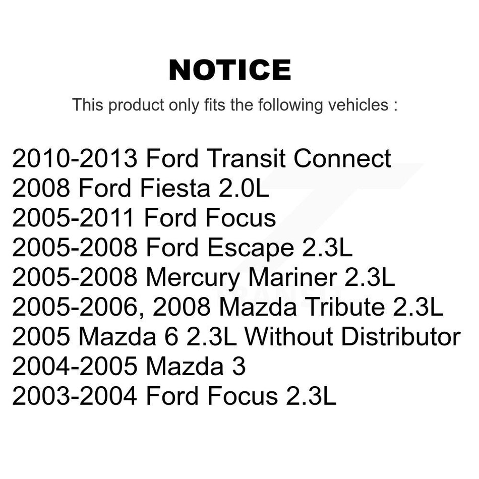 Ignition Coil (4 Pack) For Ford Focus Escape Mazda Transit Connect 3 Tribute 6 Mercury KMP-100501