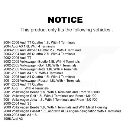 Ignition Coil (6 Pack) For Volkswagen Jetta Golf Audi Beetle Passat A4 Quattro TT Allroad KMP-101057