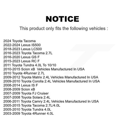 Ignition Coil (8 Pack) For Toyota Tacoma Corolla Camry Matrix Tundra 4Runner FJ Cruiser F KMP-101098