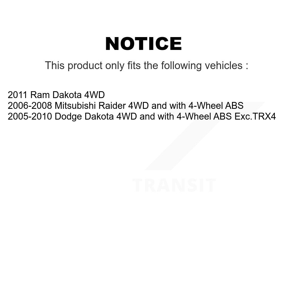 Front Left CV Axle Drive Shaft And Hub Bearing Kit For Dakota Dodge Ram Mitsubishi Raider KN7-100028