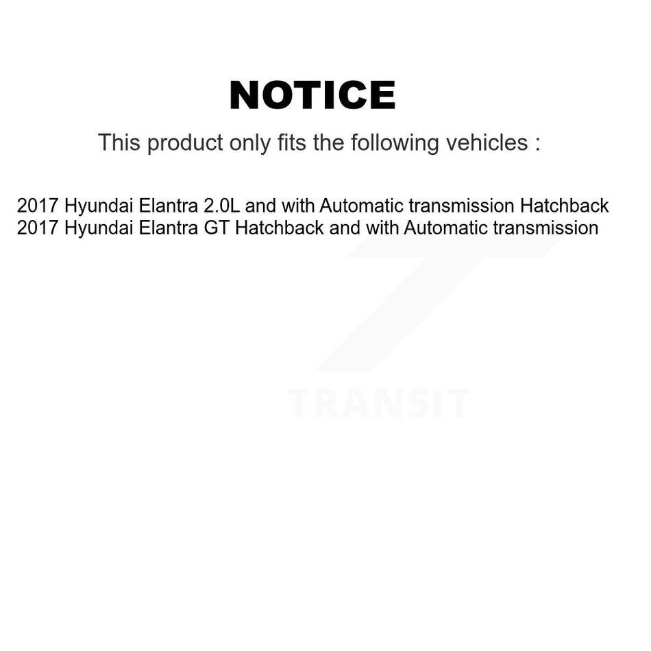 Front Left CV Axle Drive Shaft And Hub Bearing Assembly Kit For 2017 Hyundai Elantra GT KN7-100053