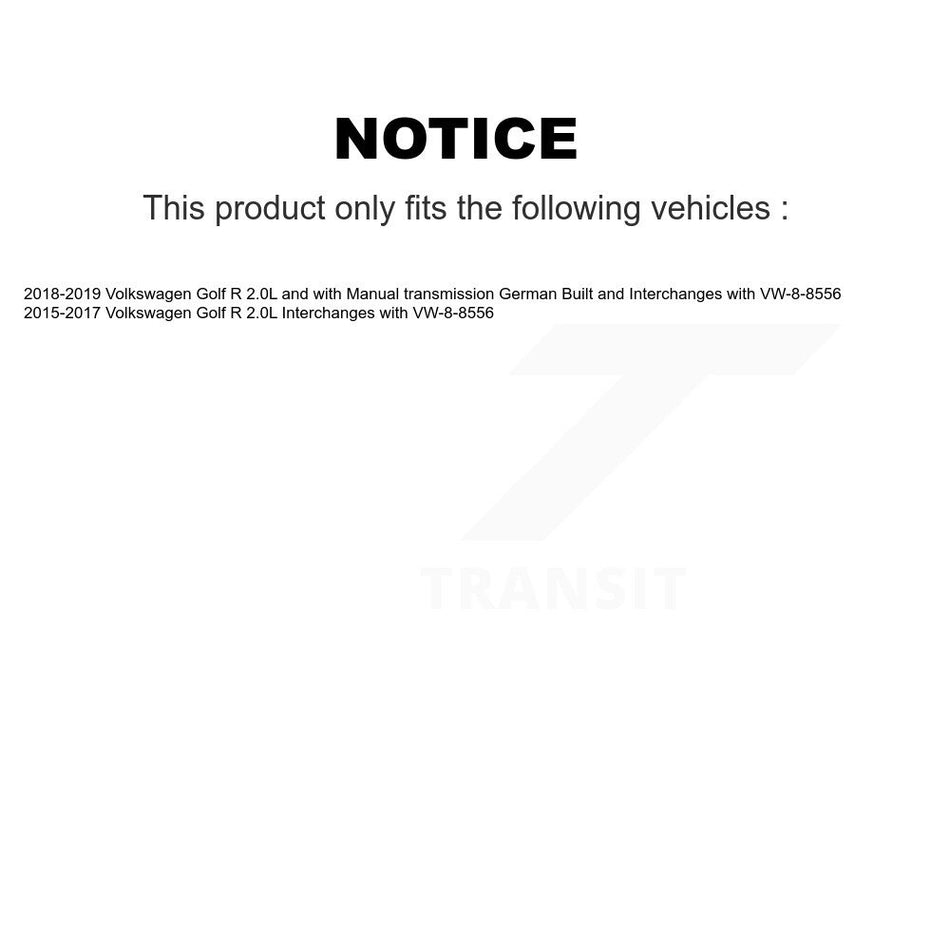 Front Left CV Axle Drive Shaft And Wheel Hub Bearing Assembly Kit For Volkswagen Golf R KN7-100080