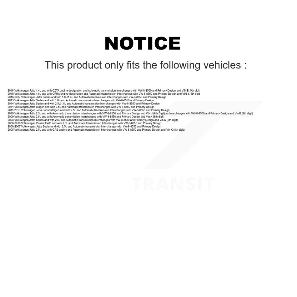 Front Left CV Axle Drive Shaft And Hub Bearing Assembly Kit For Volkswagen Jetta Passat KN7-100082