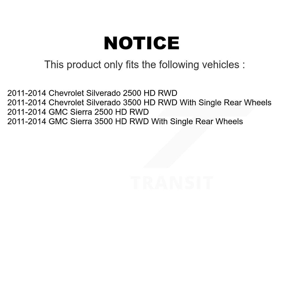 Front Left CV Axle Shaft Bearing Kit For GMC Chevrolet Sierra 2500 HD Silverado 3500 RWD KN7-100088