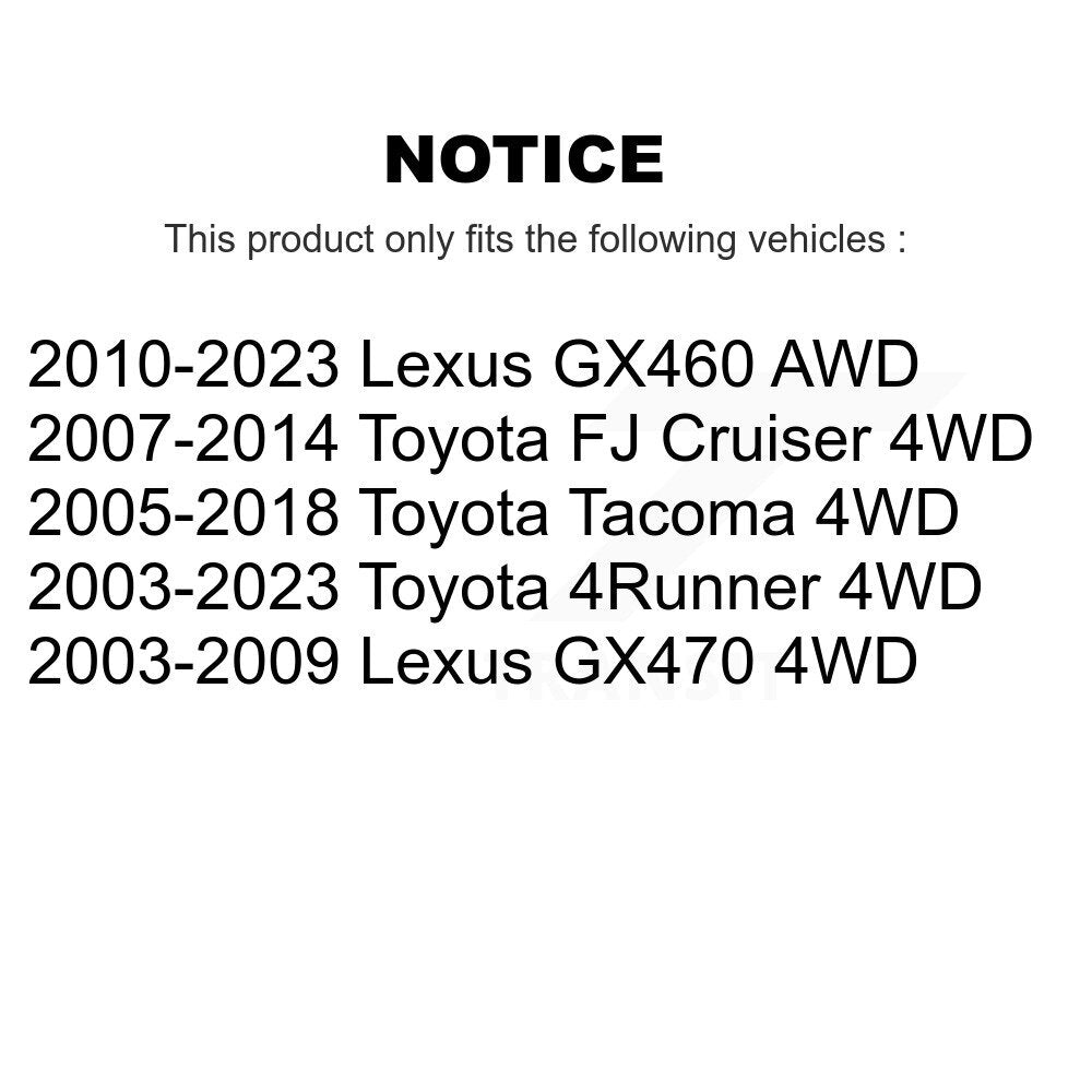 Front Left CV Axle Shaft And Bearing Kit For Toyota Tacoma 4Runner FJ Cruiser Lexus GX460 KN7-100099