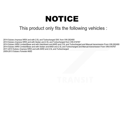 Front Left CV Axle Drive Shaft And Wheel Hub Bearing Kit For Subaru Forester Impreza WRX KN7-100102