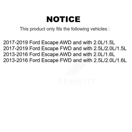 Front Left CV Axle Drive Shaft Complete Assembly And Wheel Bearing Kit For Ford Escape KN7-100190