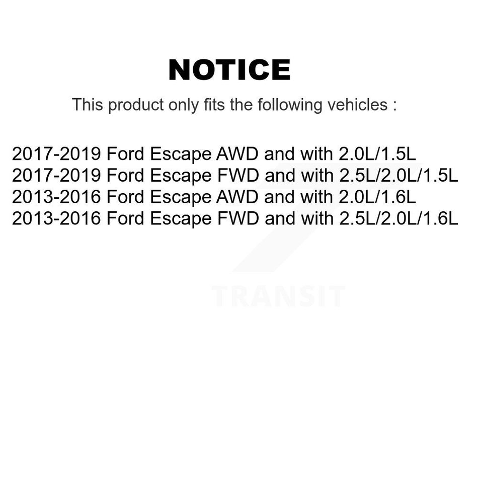 Front Left CV Axle Drive Shaft Complete Assembly And Wheel Bearing Kit For Ford Escape KN7-100190