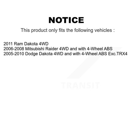 Front Right CV Axle Drive Shaft And Bearing Kit For Dakota Dodge Ram Mitsubishi Raider KN7-100257