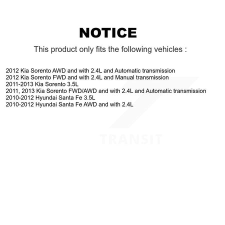 Front Right CV Axle Drive Shaft And Hub Bearing Kit For Hyundai Santa Fe Kia Sorento KN7-100282