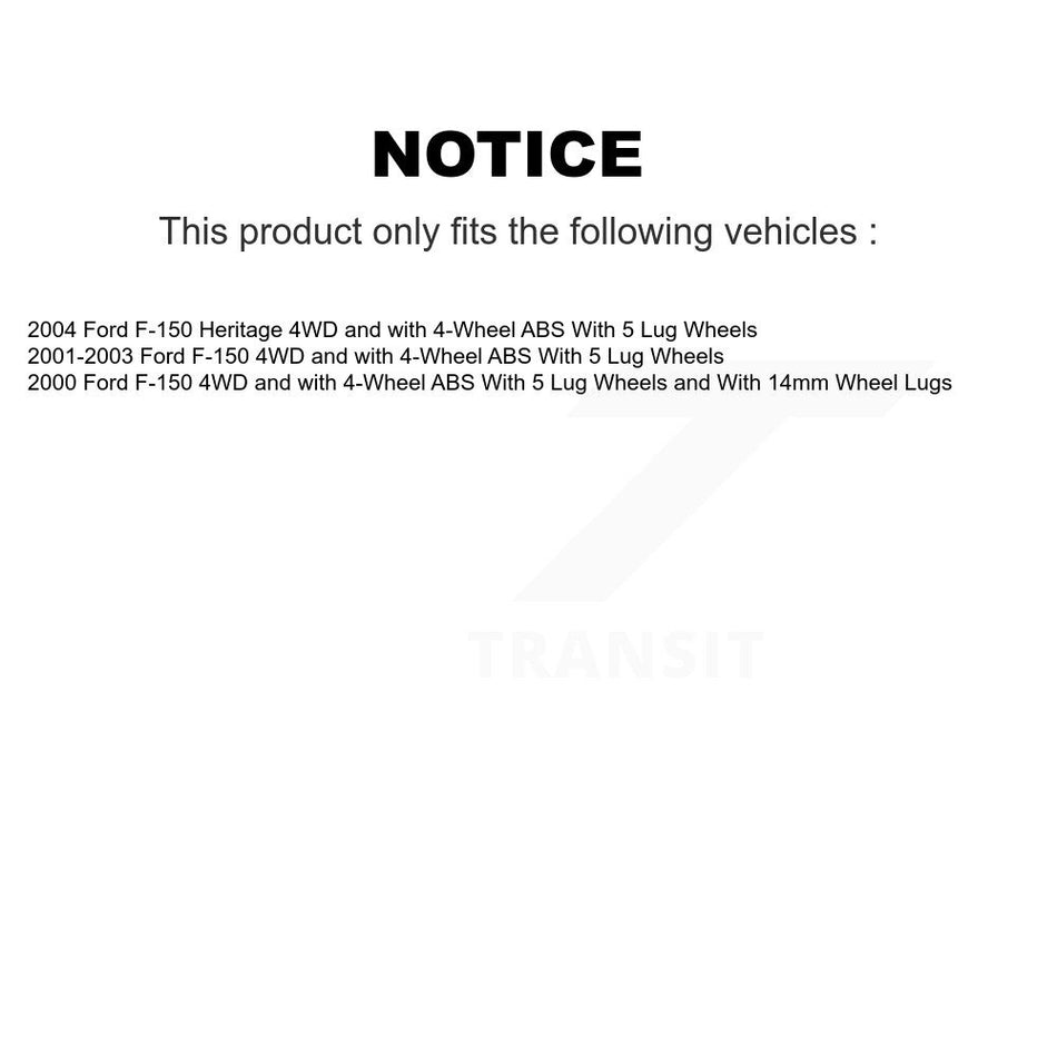Front CV Axle Drive Shaft And Bearing Kit For Ford F-150 Heritage 4WD with 4-Wheel ABS KN7-100406