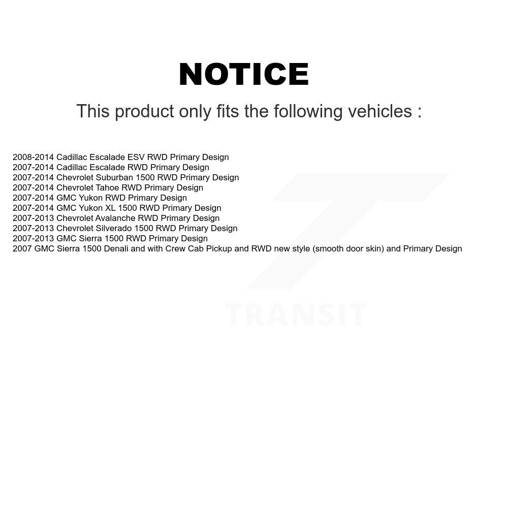 Front CV Axle Shaft & Bearing Kit For Chevrolet GMC Sierra 1500 Silverado Avalanche Tahoe KN7-100418