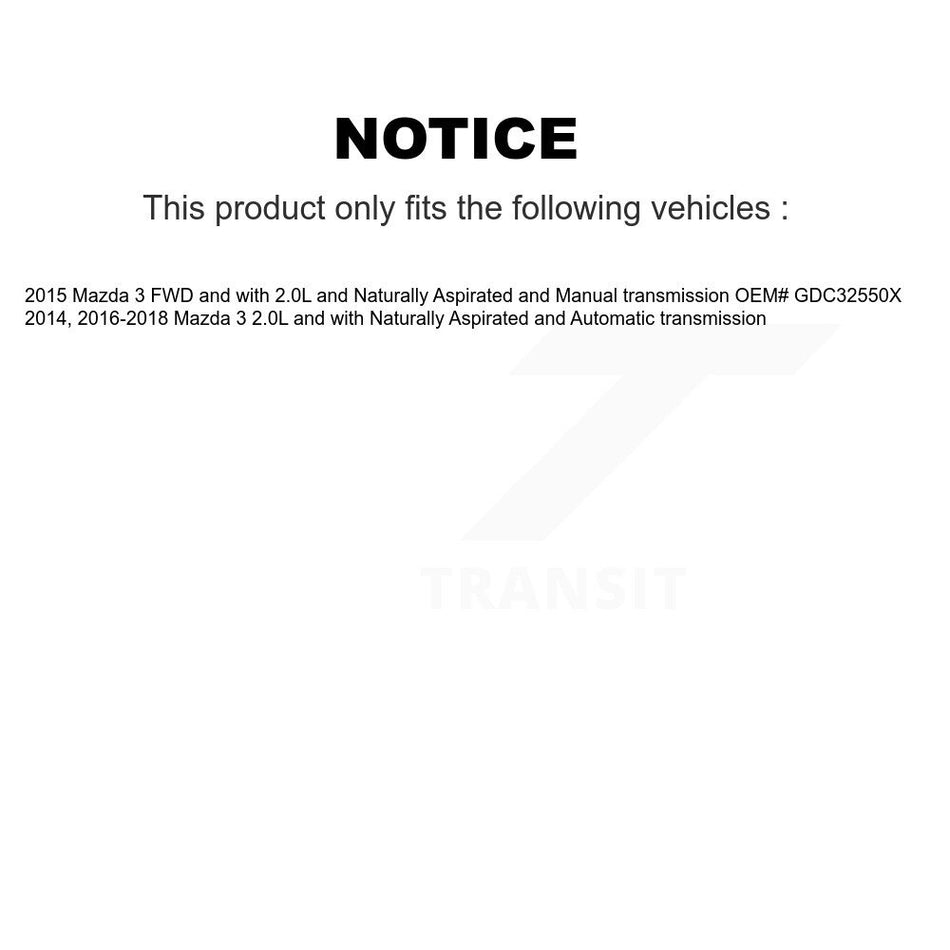 Front CV Axle Drive Shaft And Complete Wheel Hub Bearing Assembly Kit For Mazda 3 KN7-100474