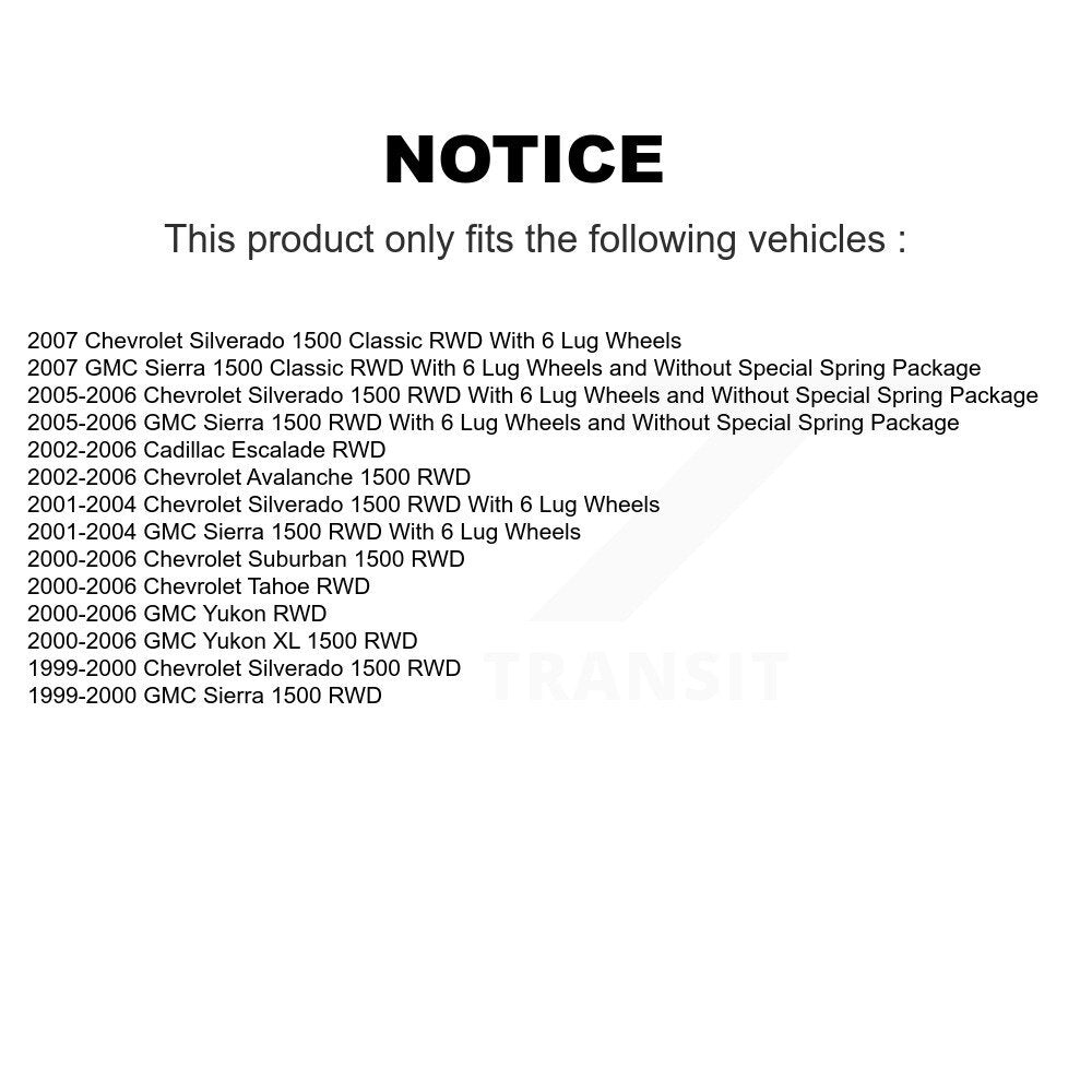 Front CV Axle Shaft & Bearing Kit For Chevrolet GMC Silverado 1500 Sierra Avalanche Yukon KN7-100477