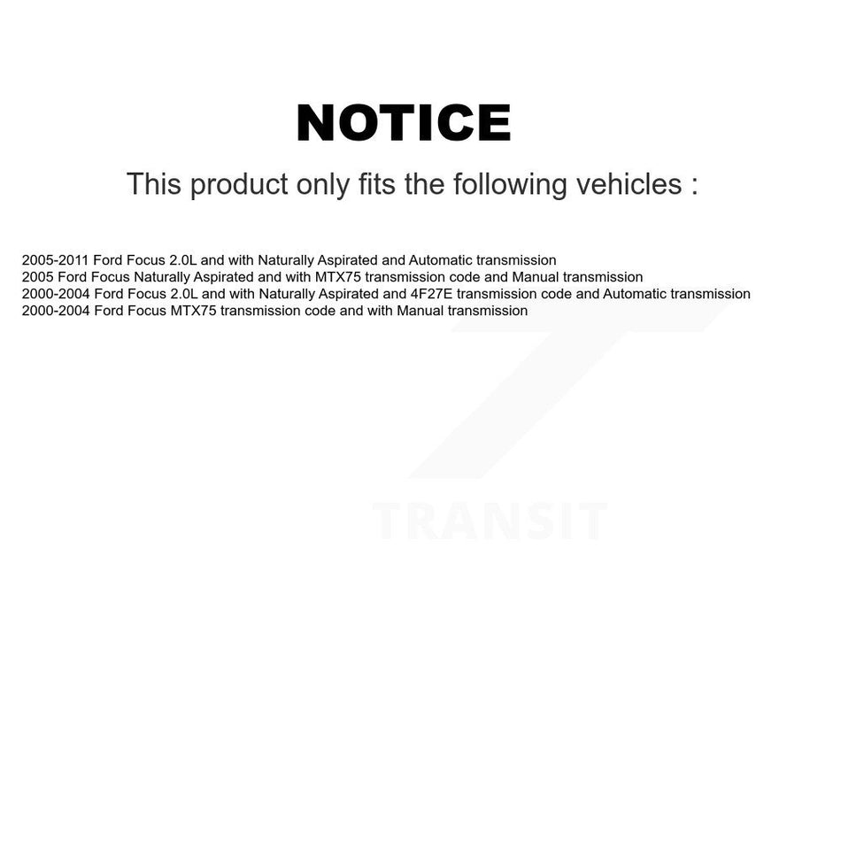 Front CV Axle Drive Shaft Complete Assembly And Wheel Bearing Kit For Ford Focus KN7-100504