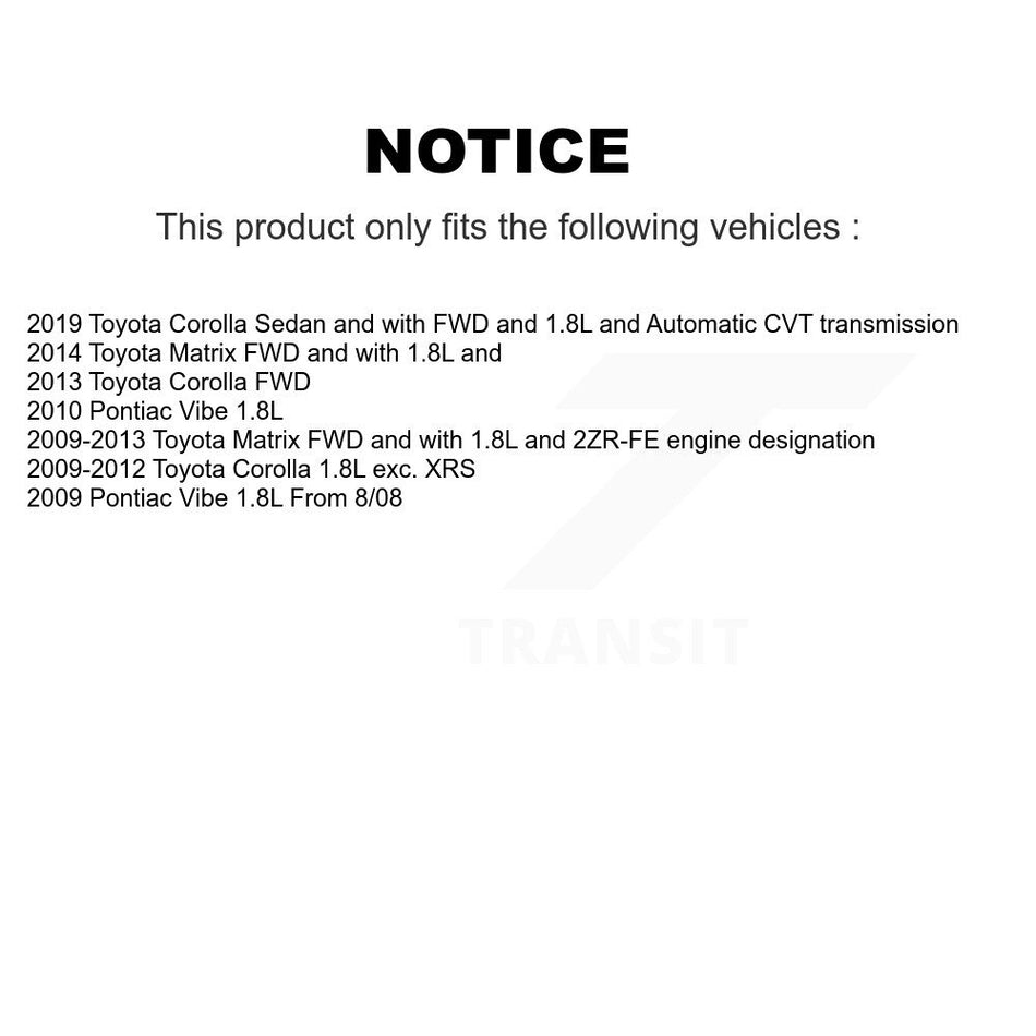 Front CV Axle Drive Shaft Assembly And Bearing Kit For Toyota Corolla Matrix Pontiac Vibe KN7-100547