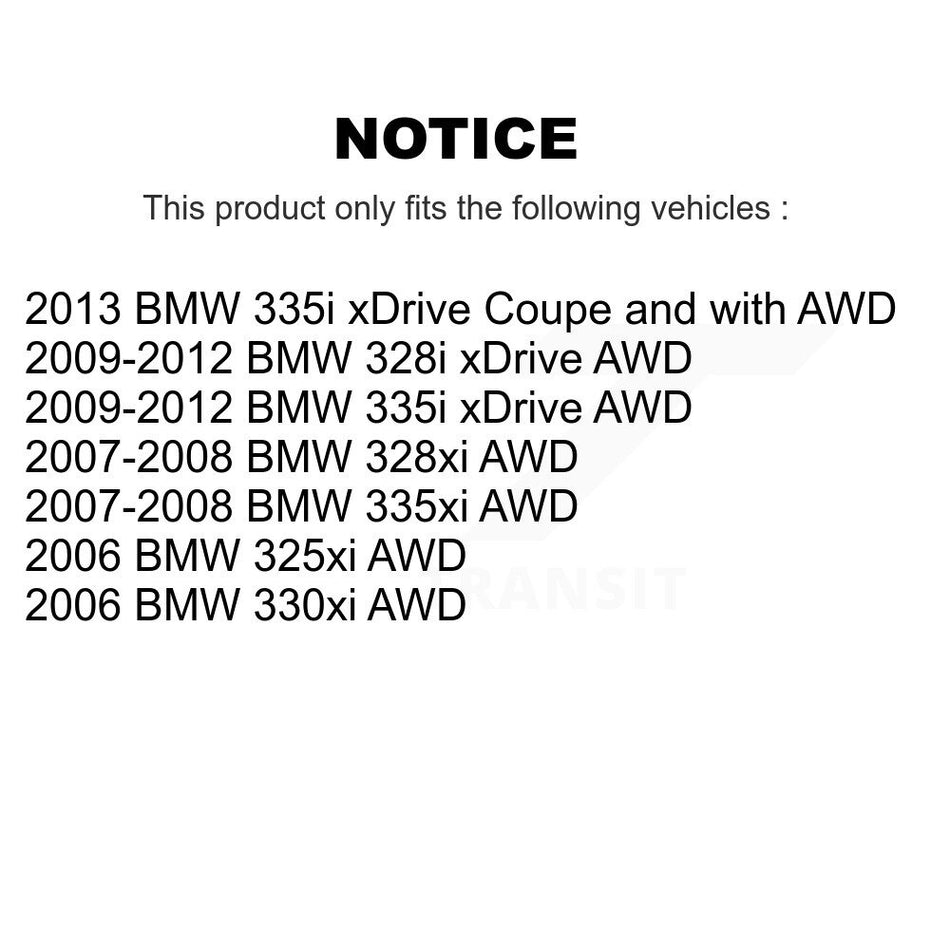 Front CV Axle Drive And Bearing Kit For BMW 328i xDrive 335i 328xi 335xi 325xi 330xi KN7-100552