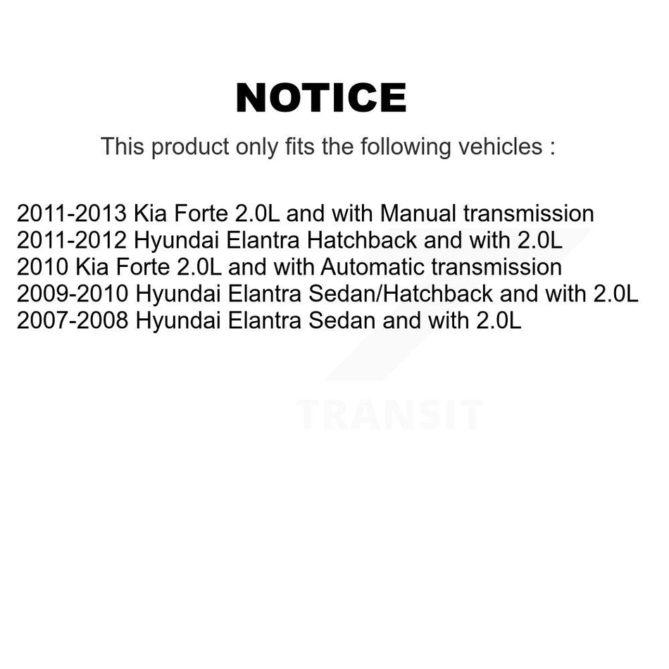 Front Right CV Axle Drive Shaft Assembly And Bearing Kit For Hyundai Elantra Kia Forte KN7-100620