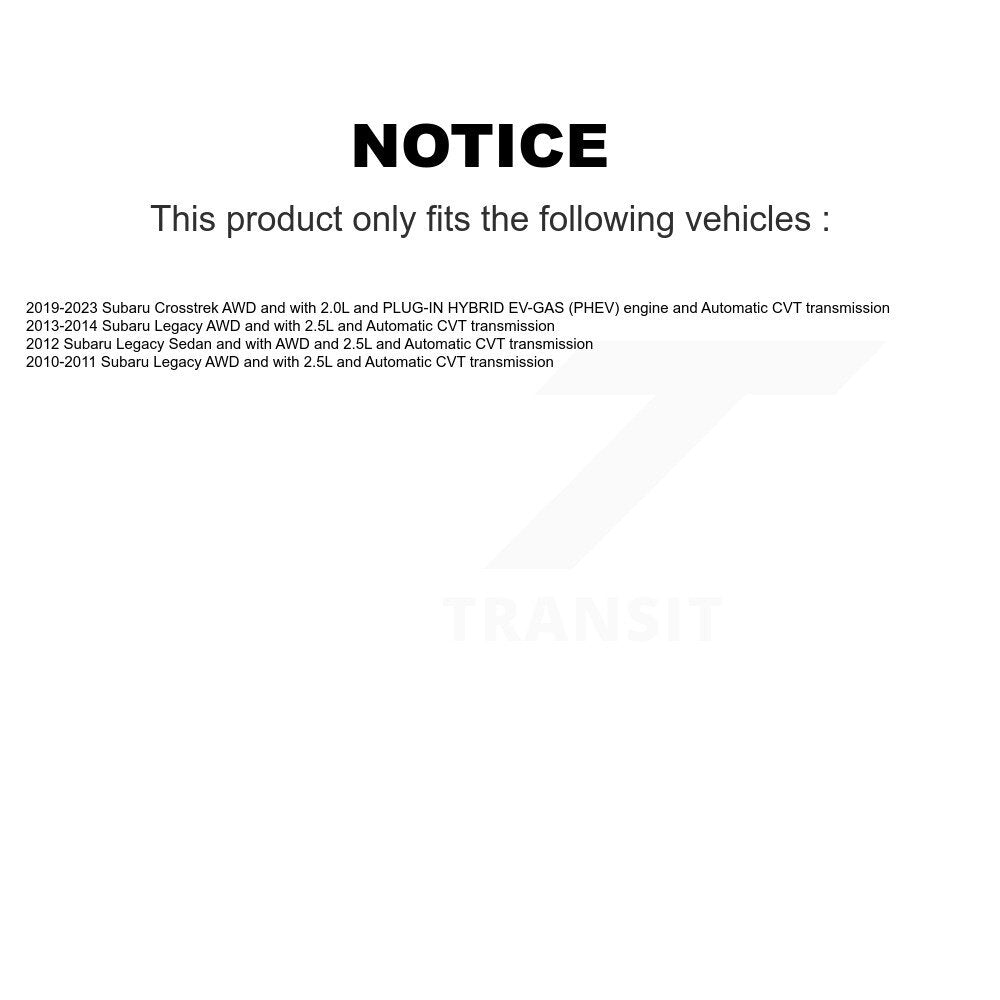 Rear Left CV Axle Drive Shaft And Hub Bearing Assembly Kit For Subaru Crosstrek Legacy KN7-100698