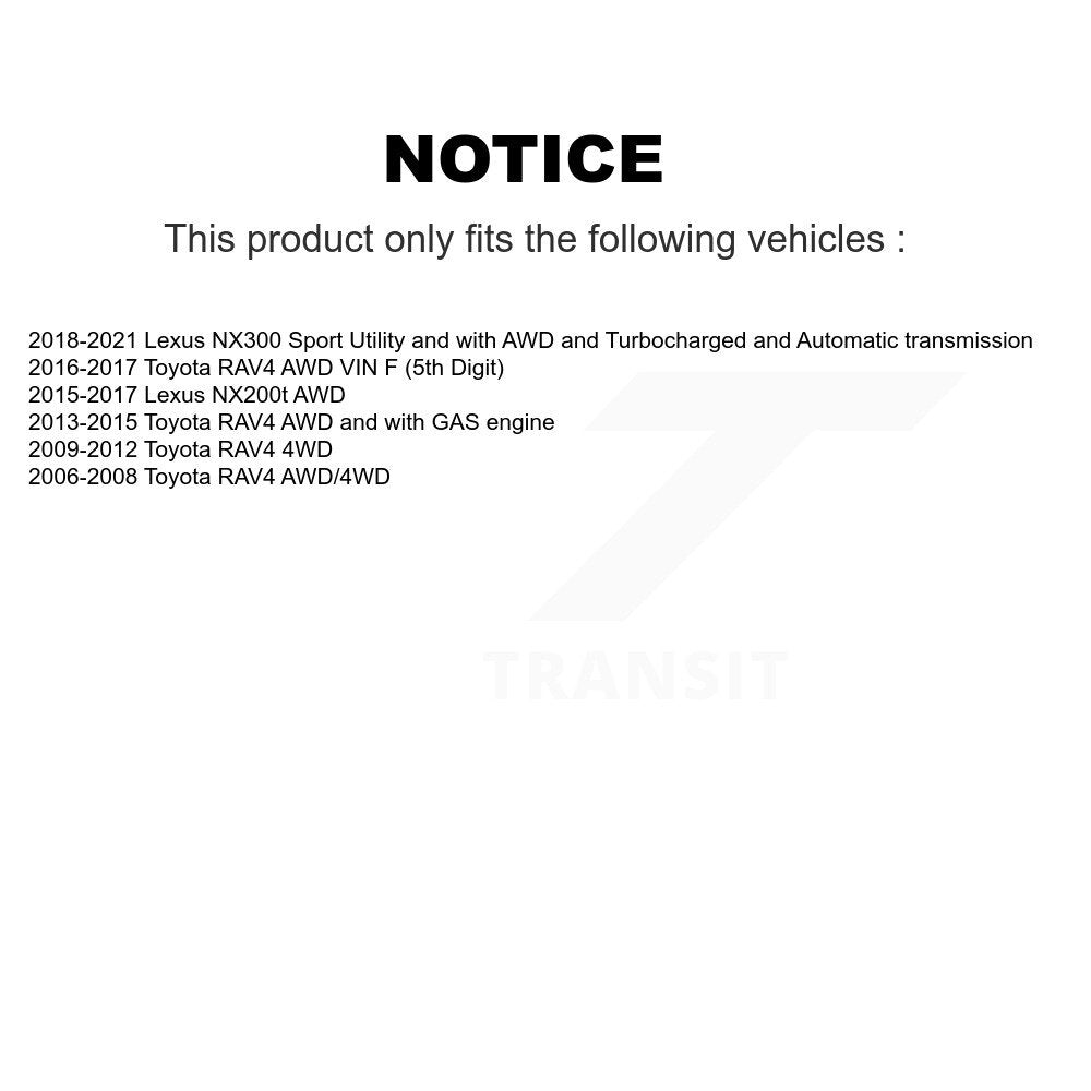 Rear Left CV Axle Drive Shaft And Hub Bearing Kit For Toyota RAV4 Lexus NX300 NX200t KN7-100701