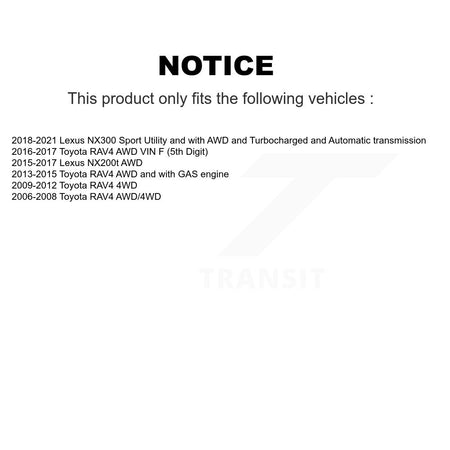 Rear Left CV Axle Drive Shaft And Hub Bearing Kit For Toyota RAV4 Lexus NX300 NX200t KN7-100701