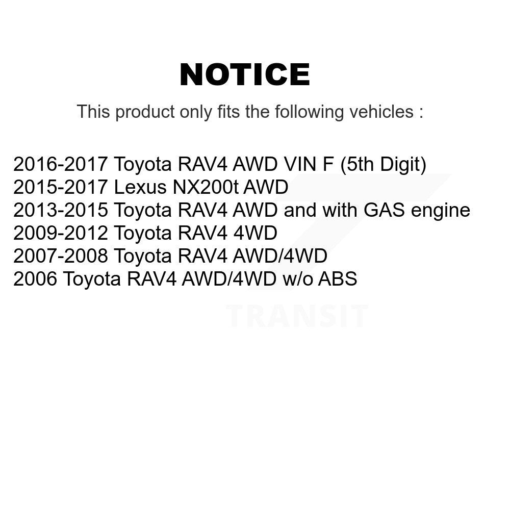 Rear Right CV Axle Drive Shaft And Hub Bearing Assembly Kit For Toyota RAV4 Lexus NX200t KN7-100735